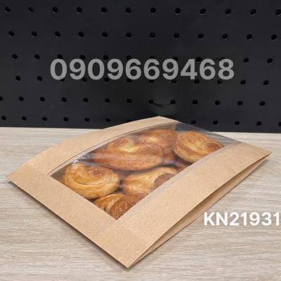 TÚI GIẤY KRAFT CÓ CỬA SỔ PET – BAO BÌ ĐỰNG BÁNH & THỰC PHẨM CHO BAKERY, CỬA HÀNG THỰC PHẨM